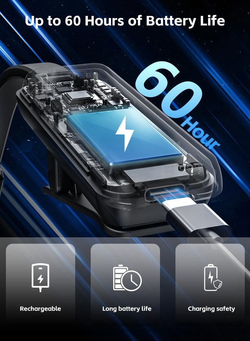 MACAIIROOS Book Light, Reading Book Clip Light, 3 Color & Stepless Dimming Brightness, LED Clip Reading Light, Eye-Care USB Rechargeable Reading Lamp for Kids, Flexible Clip-on Book Light for Reading in Bed，desk lamp - Image 4