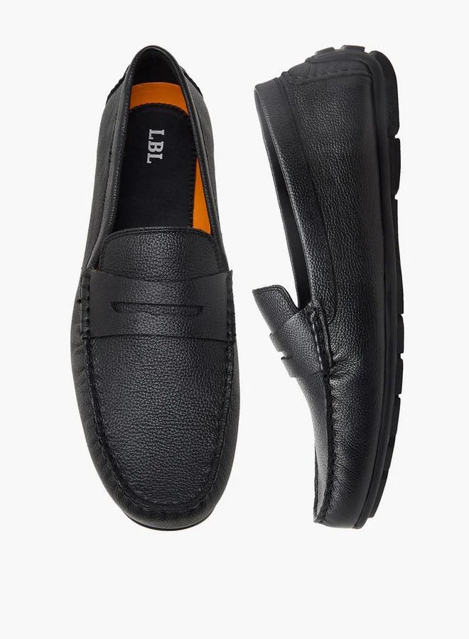 LBL By Shoexpress BLACK Men Leather Slip-On Moccasins for Men | Best Price UAE