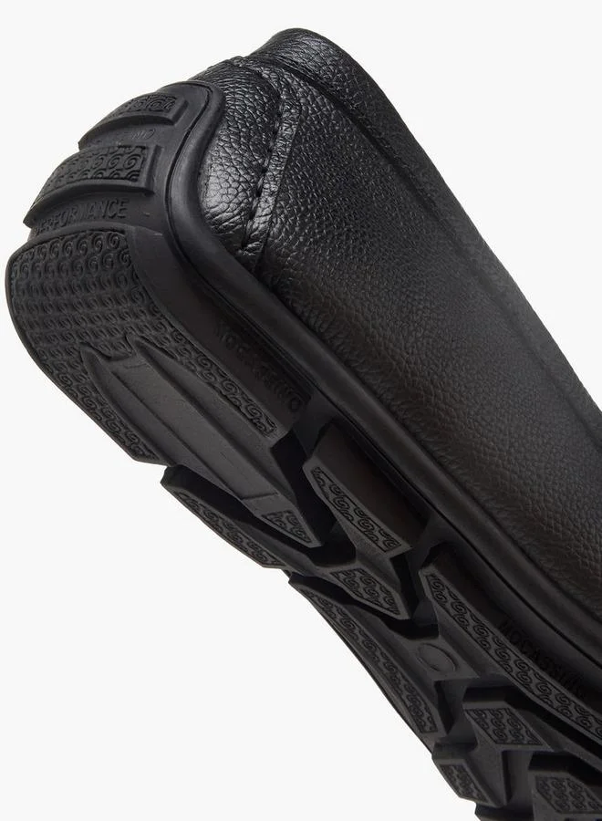 LBL By Shoexpress BLACK Men Leather Slip-On Moccasins for Men | Best Price UAE