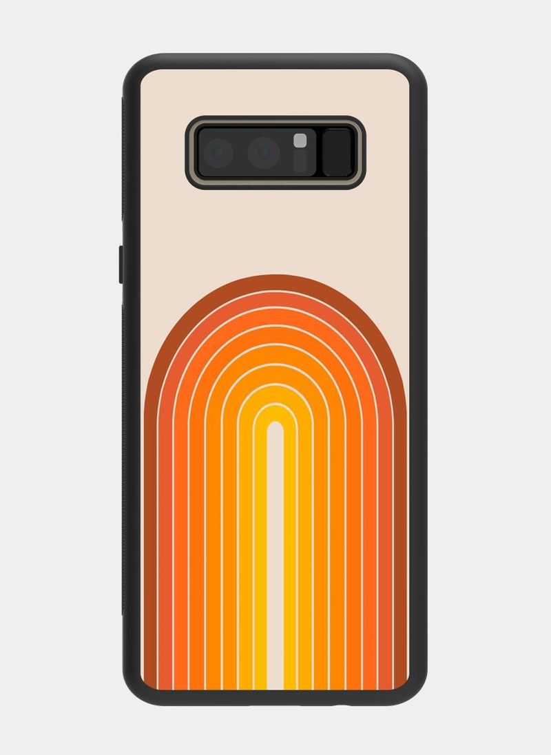 بكسلات كفر سامسونج جالكسي نوت 8 نمط منحني برتقالي - Image 1