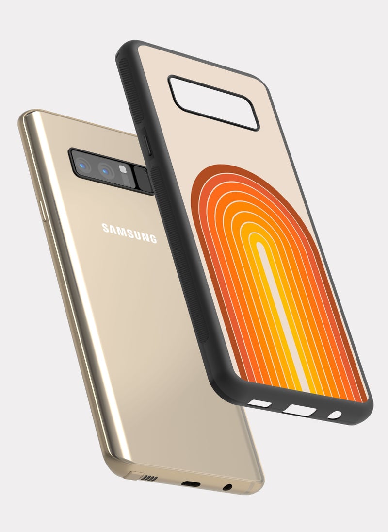 بكسلات كفر سامسونج جالكسي نوت 8 نمط منحني برتقالي - Image 2