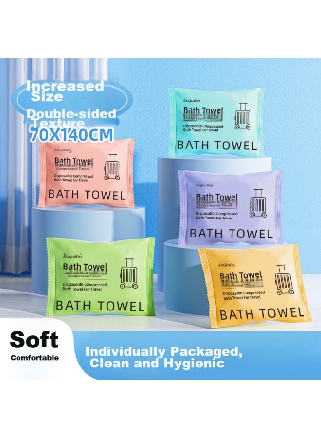 Jajalin Disposable Bath Towels, Travel Pack, Compressed Bath Towels, Thickened And Enlarged, Portable, Hotel Wash Towels, 2 Pieces - Image 1