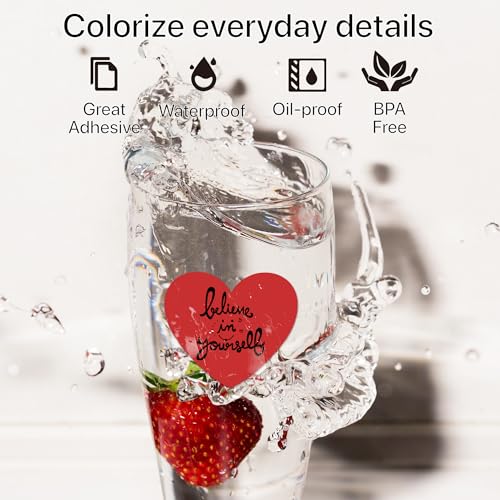 iEager Heart Shaped Thermal Stickers, 2 Inch Printable Stickers, Self-Adhesive Labels Roll for Decor, Home Storage, Thanks Card, Gift Box, Custom Logo Design - 500 Labels, Red - Image 2