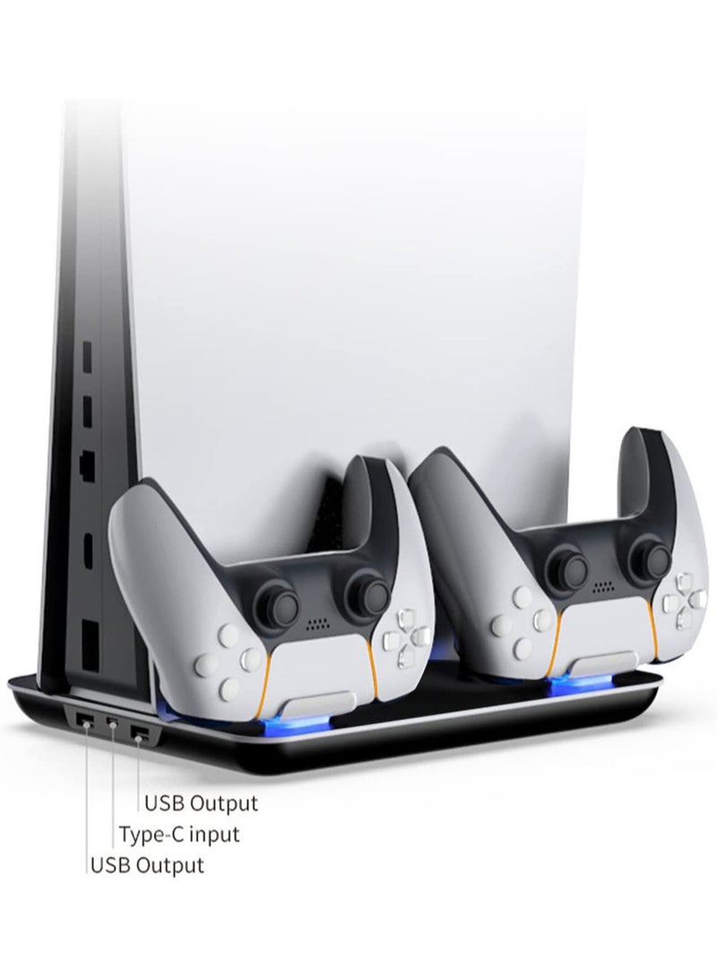 MissTiara محطة نظام مراوح التبريد لـ PS5 - نظام تبريد فعال لـ PlayStation 5 مع محطة شحن ومؤشر LED - Image 2