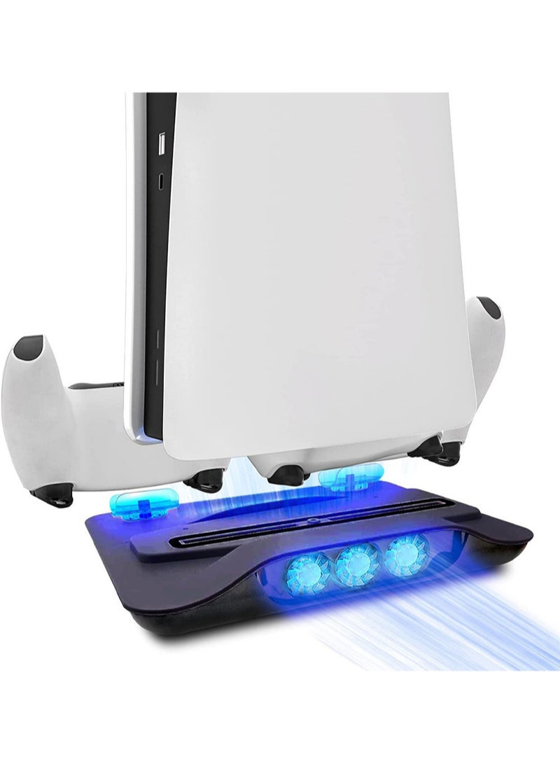 MissTiara محطة نظام مراوح التبريد لـ PS5 - نظام تبريد فعال لـ PlayStation 5 مع محطة شحن ومؤشر LED - Image 4