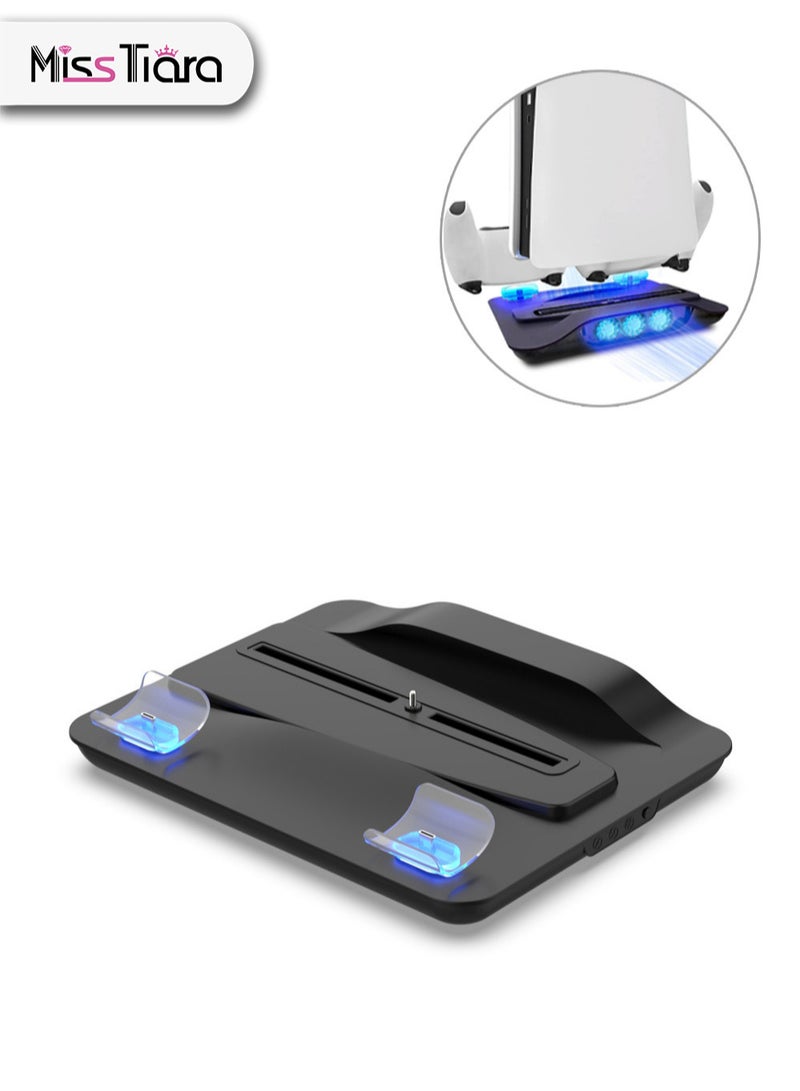 MissTiara محطة نظام مراوح التبريد لـ PS5 - نظام تبريد فعال لـ PlayStation 5 مع محطة شحن ومؤشر LED - Image 1