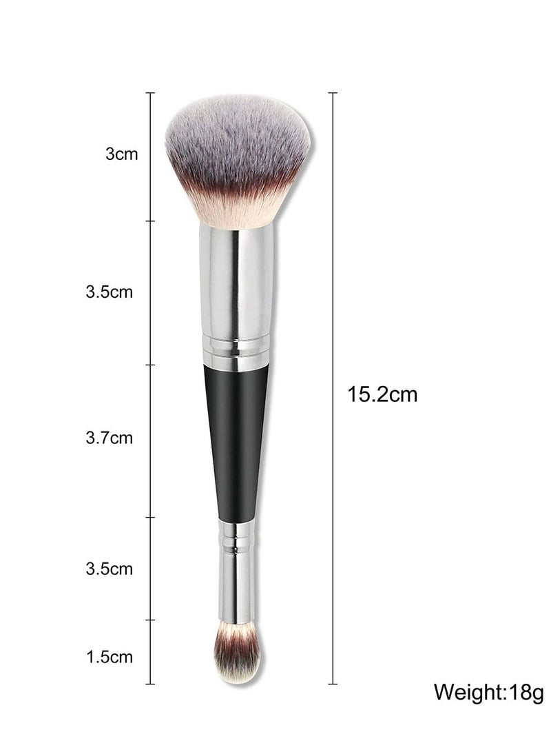 2-in-1 Double-Ended Makeup Brush, Professional Foundation  Concealer Tool for Liquid/Powder, Multi-Use Cosmetic Brush for Beginners  Artists - Image 2