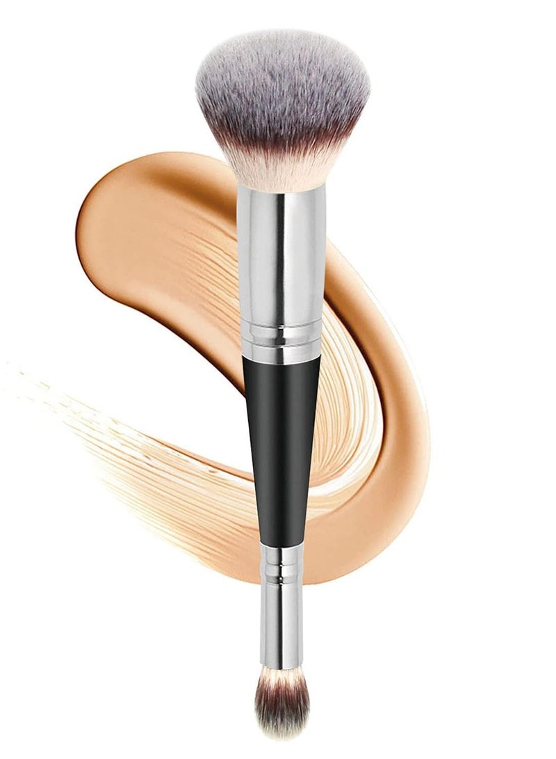 2-in-1 Double-Ended Makeup Brush, Professional Foundation  Concealer Tool for Liquid/Powder, Multi-Use Cosmetic Brush for Beginners  Artists - Image 1