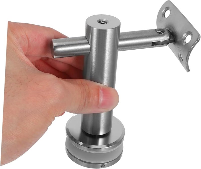 قوس درابزين من الفولاذ المقاوم للصدأ مع حاجز زجاجي - دعامة درابزين - إكسسوار سلالم عصري - سهل التركيب - Image 4