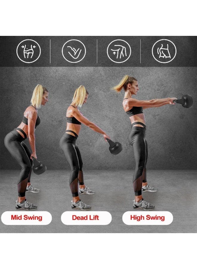 Fitness Kettlebell 6kg for Male And Female Muscle Training Lifting and Strength Training,In Home Gym -Black - Image 4