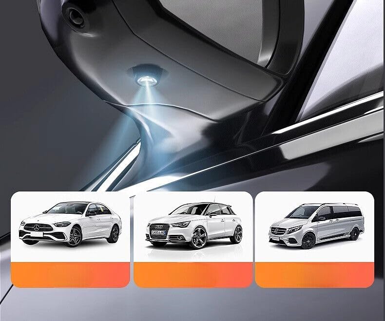 HoaFourge Car rearview mirror welcome led light universal Angel wings welcome projection light - Image 5