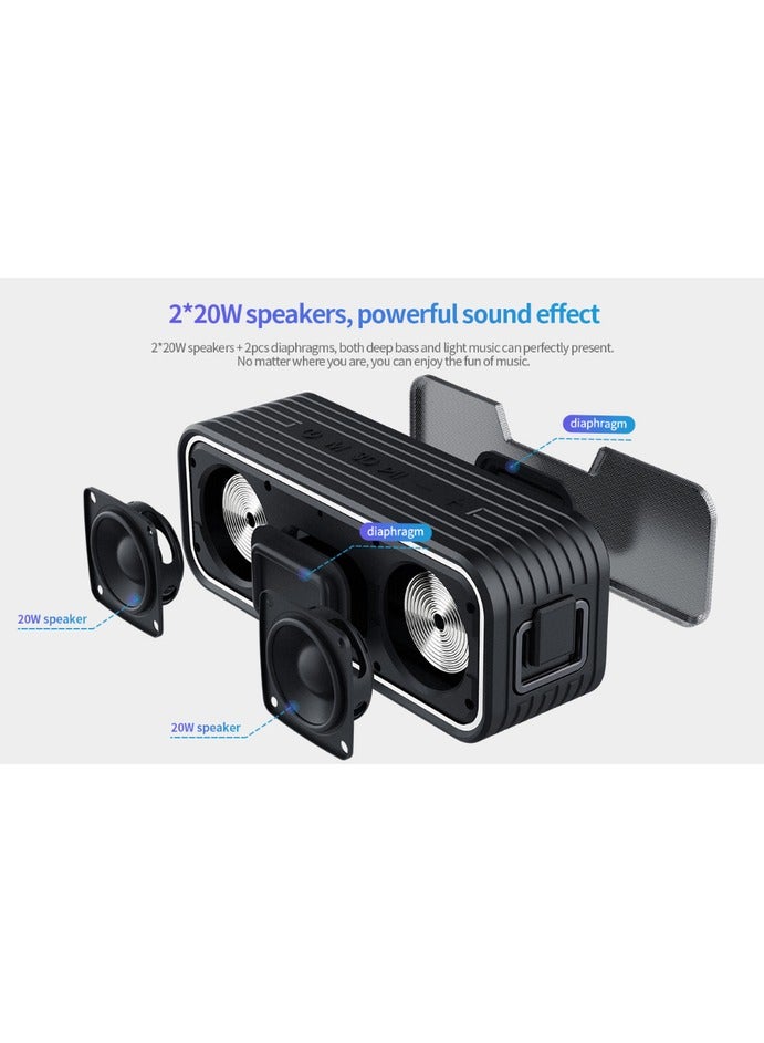 Nillkin home speaker 3D sound 40W BT ipx7 speaker TWS type c deep bass subwoofer wireless speaker bluetooth - Image 4