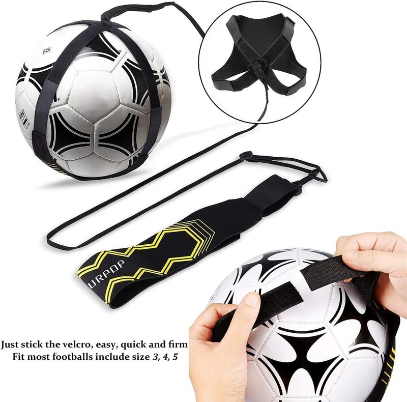 Surpop Soccer/Volleyball/Rugby Trainer, Football Kick Throw Solo Practice Training Aid Control Skills Adjustable Waist Belt for Kids Adults (Black) - Image 4