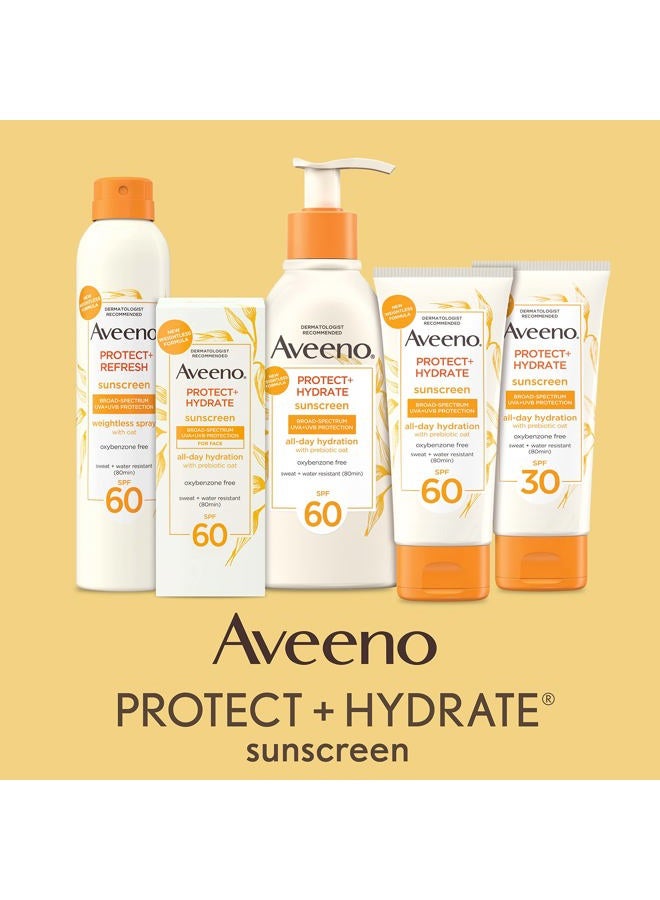Aveeno Protect + Hydrate Sunscreen Moisturizing Face Lotion with Broad Spectrum SPF 60 and Prebiotic Oat, Paraben, Phthalate, Oxybenzone and Oil Free Sunscreen for Sensitive Skin, 2.0 FL OZ - Image 5
