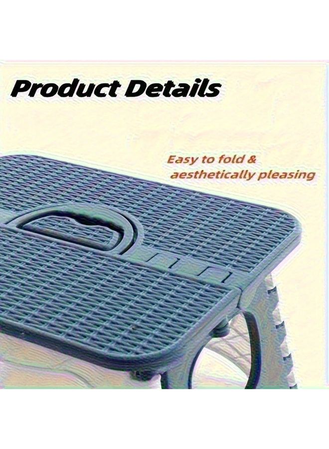 Extra Large Folding Step Stool Portable High Strength Plastic for Indoor Outdoor - Image 5