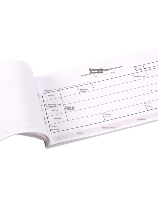 Kingdee A4 Expense Voucher, Financial Handwritten Reimburt Form, Accounting Supplies Doent 208*127mm, 50 Sheets/book, 5 Books/pack - Image 5