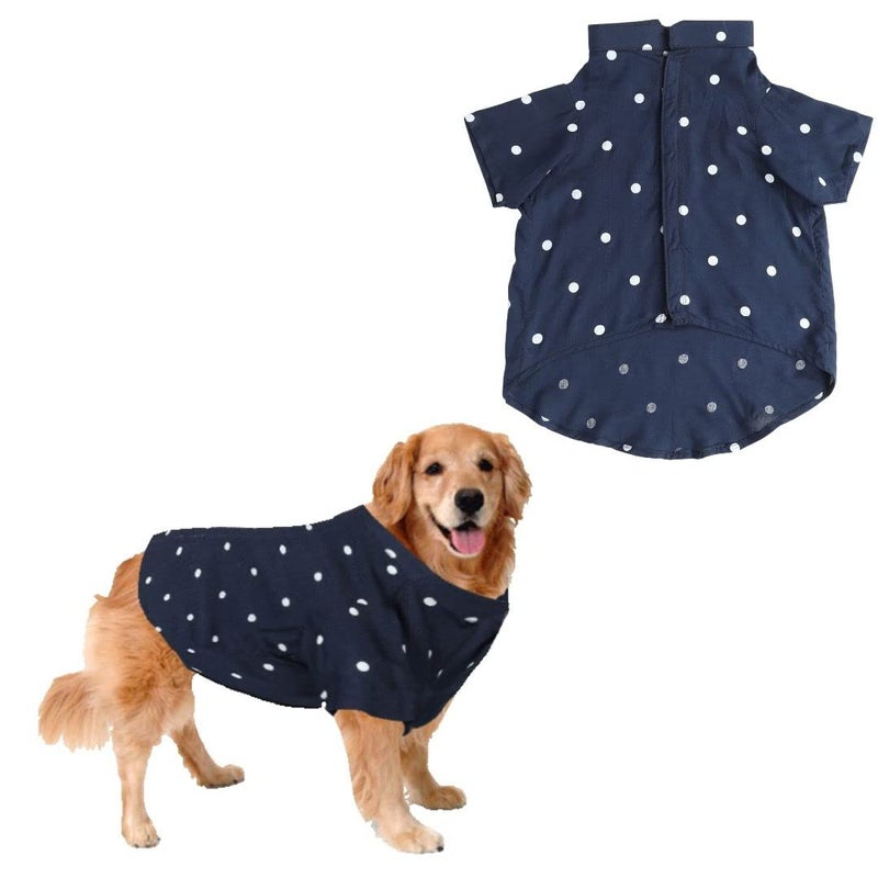 Sage Square Crazy Printed Dog Shirt, Trending Dog Shirt, Ultra Soft & Light Weight, Comfortable & Breathable Dog Apparel, Trendy Outfit (Polka Blue) (XLarge - 24inch) - Image 1
