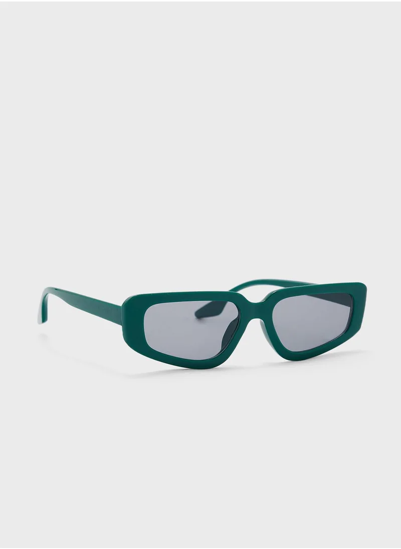 جينجر Curved Len Rectangular Sunglasses