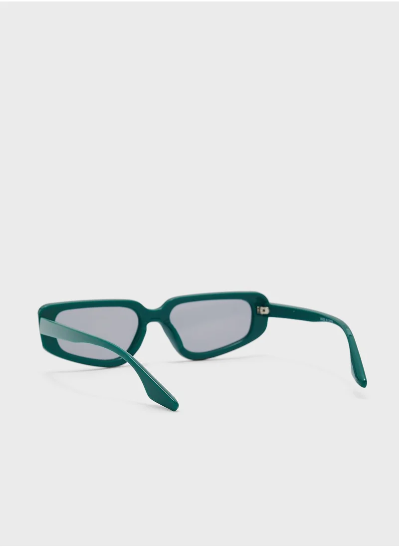 جينجر Curved Len Rectangular Sunglasses