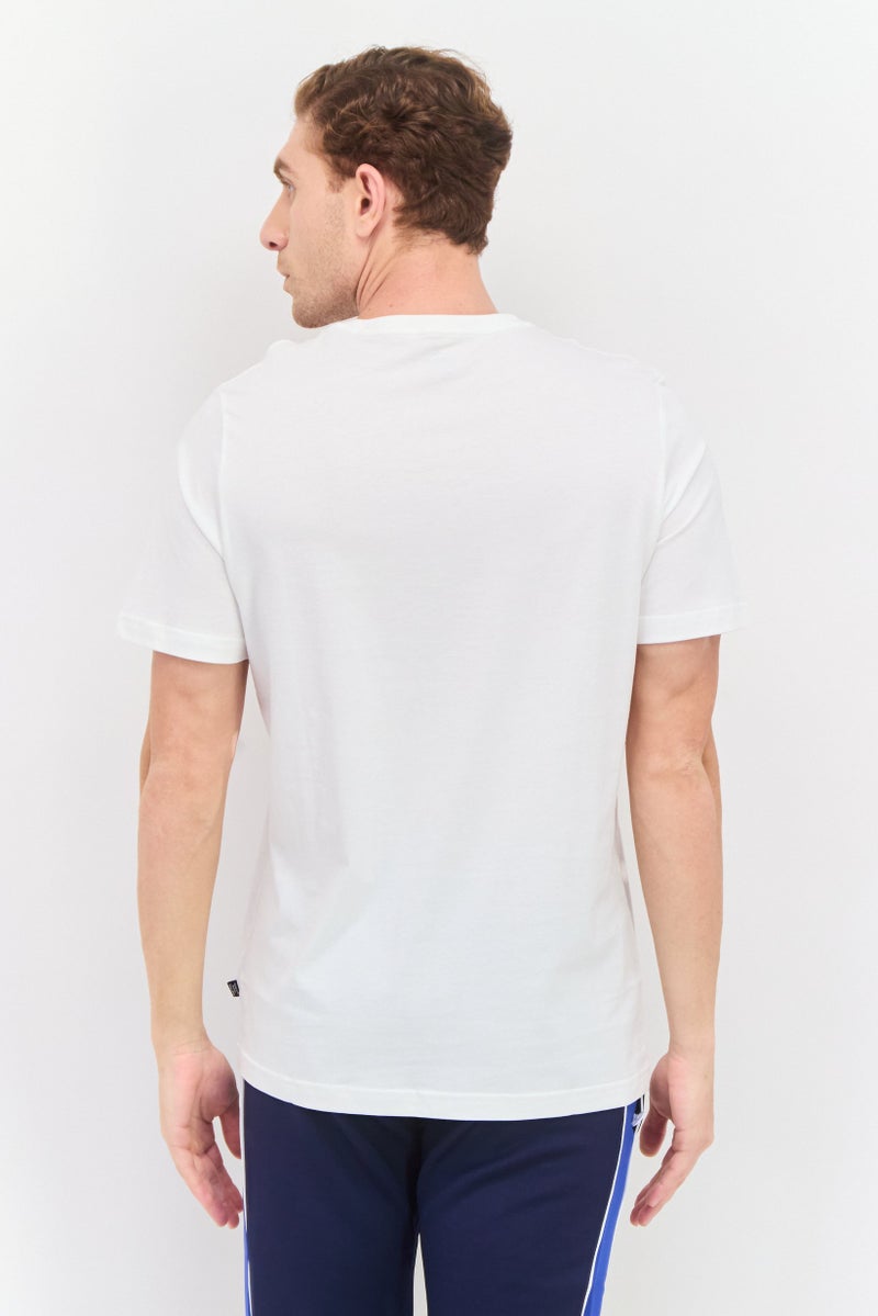 PUMA تي شيرت تدريب رياضي للرجال بشعار العلامة التجارية، أبيض/أسود - Image 3