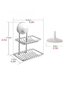 DRAMA HOME 2-Piece Zinc Plated Metal Soap Holder 17x13.5 centimeter  - Image 4