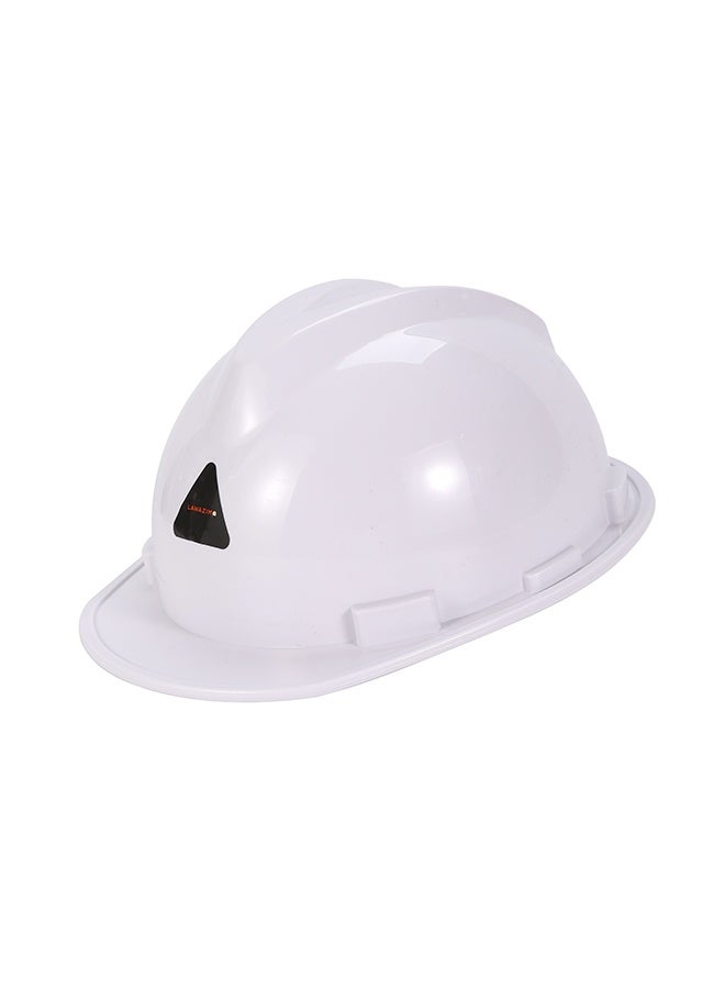 LAWAZIM Deluxe Safety Helmet - White - HDPE Hard Hat with Reinforced Shell, 4-Point Suspension, Sweatband, and Adjustable Chin Strap - Ideal for Construction, Industrial, Warehouse, and Maintenance Use - Image 1