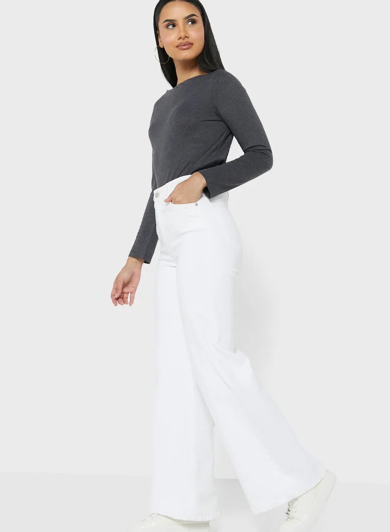 MANGO Boat Neck Knitted T-Shirt