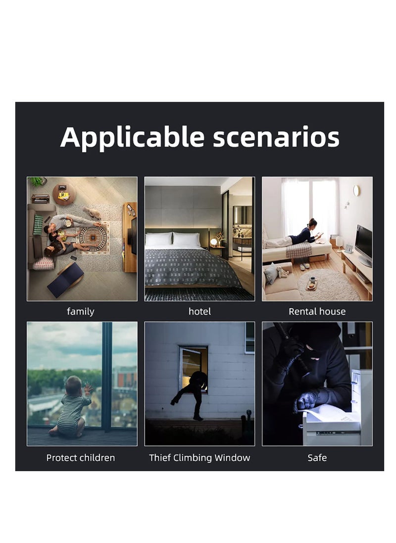 WiFi Smart Door Window Alarm, Vibration Sensors with 130dB Alarm and Free App Alerts, with Virtually Any Window, Glass Break Alarm Perfect for Home, Office, Dorm Room