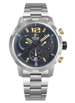 Jovial JOVIAL 16077GSMC03E Men's Metal Band Watch, 46mm, Black Dial  - Image 1