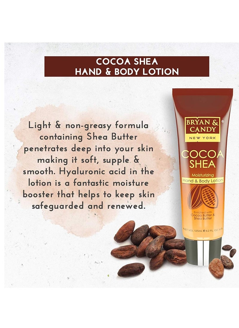 BRYAN & CANDY Cocoa Shea Bath Tub Kit Gift For Women And Men Complete Home Spa Experience Shower Gel Hand & Body Lotion Sugar Scrub Body Polish  - Image 5