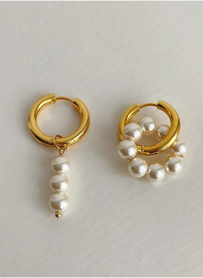 ستايلي Styli Faux Pearl Drop Earrings