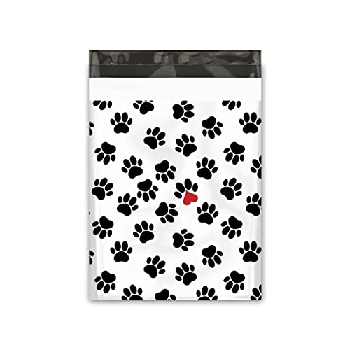 Pro Supply Global Black Paw Prints Designer Poly Mailers – 100 Packs 10"x13" - Ideal Waterproof Self-Sealing Polymailers, Tear-Resistant Shipping Bags, & Printed Mailing Envelopes for Small Business. - Image 3