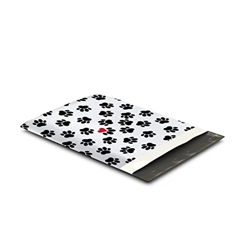 Pro Supply Global Black Paw Prints Designer Poly Mailers – 100 Packs 10"x13" - Ideal Waterproof Self-Sealing Polymailers, Tear-Resistant Shipping Bags, & Printed Mailing Envelopes for Small Business. - Image 4