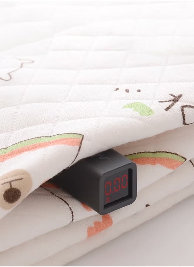 Berma Baby Baby swaddle, newborn bathrobe, super soft newborn swaddle, 80*80cm bed blanket, children's quilt, baby stroller blanket, soft cuddle blanket, super absorbent blanket, lightweight, foldable (little brown bear)  - Image 2