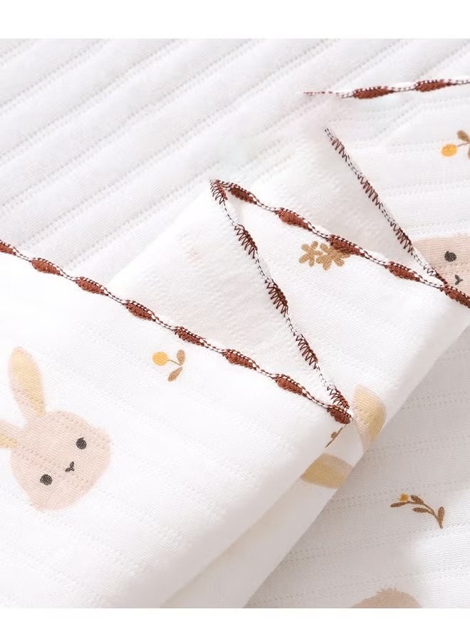Berma Baby Baby swaddle, newborn bathrobe, super soft newborn swaddle, 80*80cm bed blanket, children's quilt, baby stroller blanket, soft cuddle blanket, super absorbent blanket, lightweight, foldable (little brown bear)  - Image 4