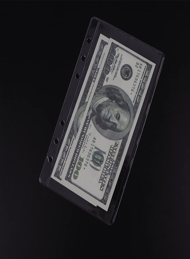 جيوب لحفظ الملفات بحجم A6، 12 قطعة، مصنوعة من مادة PVC شفافة، 6 فتحات، فتح جانبي بدون سحاب، أظرف لحفظ النقود والميزانية، حقائب مقاومة للماء لحفظ المستندات والصور والنقود، مناسبة لحماية الملفات بحجم A6. - Image 4