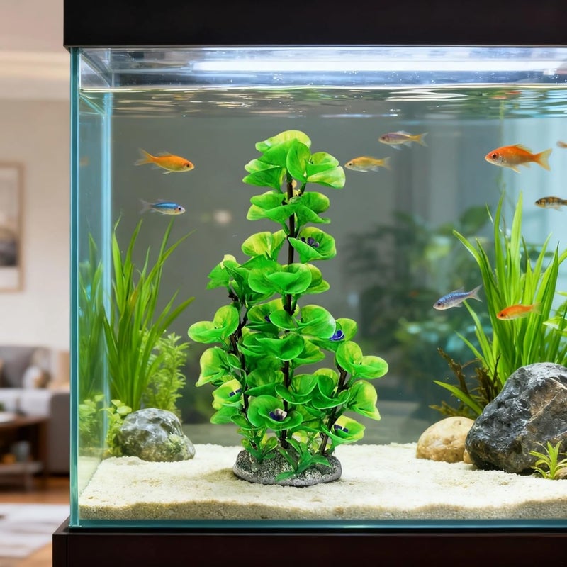 نبات اصطناعي للحوض المائي، طوله 11.8 بوصة، عشب مائي من البلاستيك لحوض الأسماك - Image 2