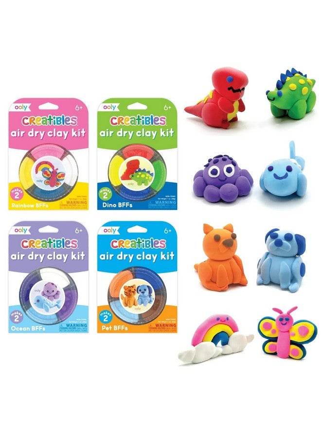 Ooly Creatibles, 16 Colors Air Dry Clay Expansion Set for Kids Crafts, Modeling Clay in 16 Colors, 4 Tubs, Craft Supplies for Kids, Air Dry Clay DIY Art Expansion Set for Kids Ages 6 and Up - Image 1