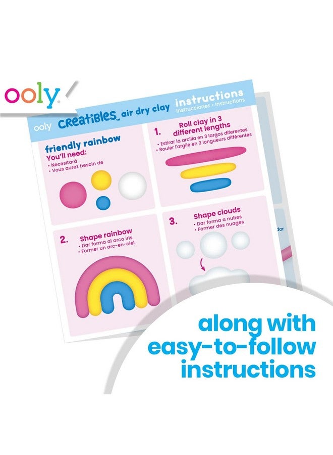 Ooly Creatibles, 16 Colors Air Dry Clay Expansion Set for Kids Crafts, Modeling Clay in 16 Colors, 4 Tubs, Craft Supplies for Kids, Air Dry Clay DIY Art Expansion Set for Kids Ages 6 and Up - Image 3