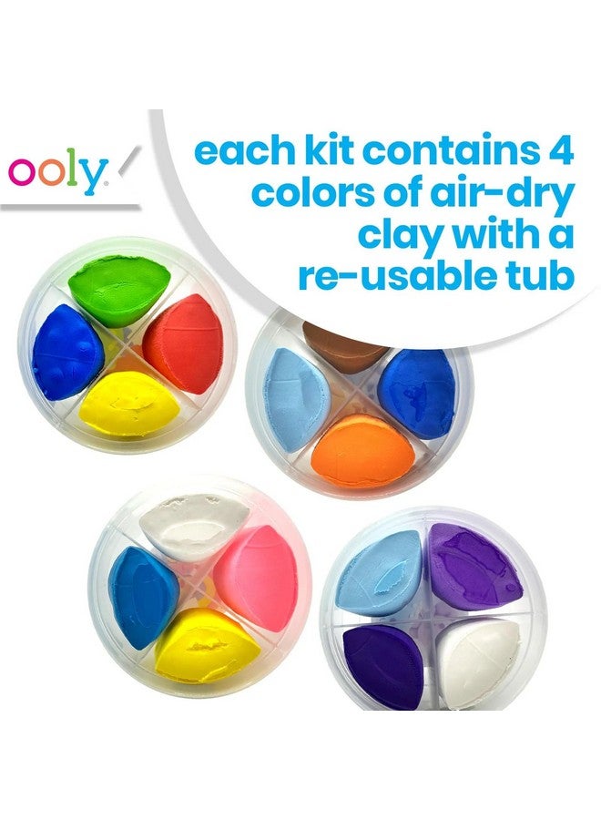 Ooly Creatibles, 16 Colors Air Dry Clay Expansion Set for Kids Crafts, Modeling Clay in 16 Colors, 4 Tubs, Craft Supplies for Kids, Air Dry Clay DIY Art Expansion Set for Kids Ages 6 and Up - Image 2