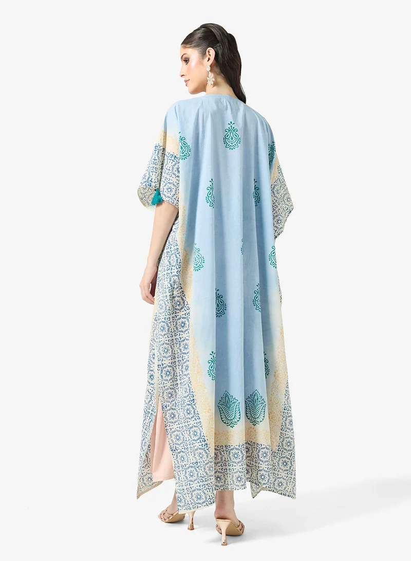 ARABIAN CLOSET Relaxed Fit Printed Kaftan
