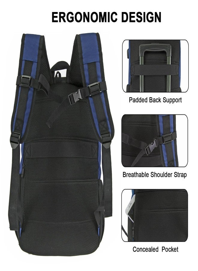 WOLT Laptop Backpack with USB Charging Port Fits Up to 17 Inch Laptop, College Backpack for Men Women, Computer Business Bookbag, Navy - Image 5