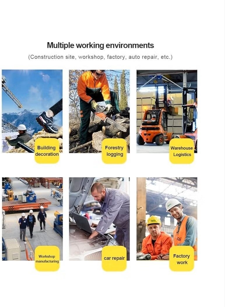 أرض العمل أحذية أمان برأس فولاذي للرجال من Workland مقاومة للانزلاق والثقب وخفيفة الوزن للأعمال - Image 2