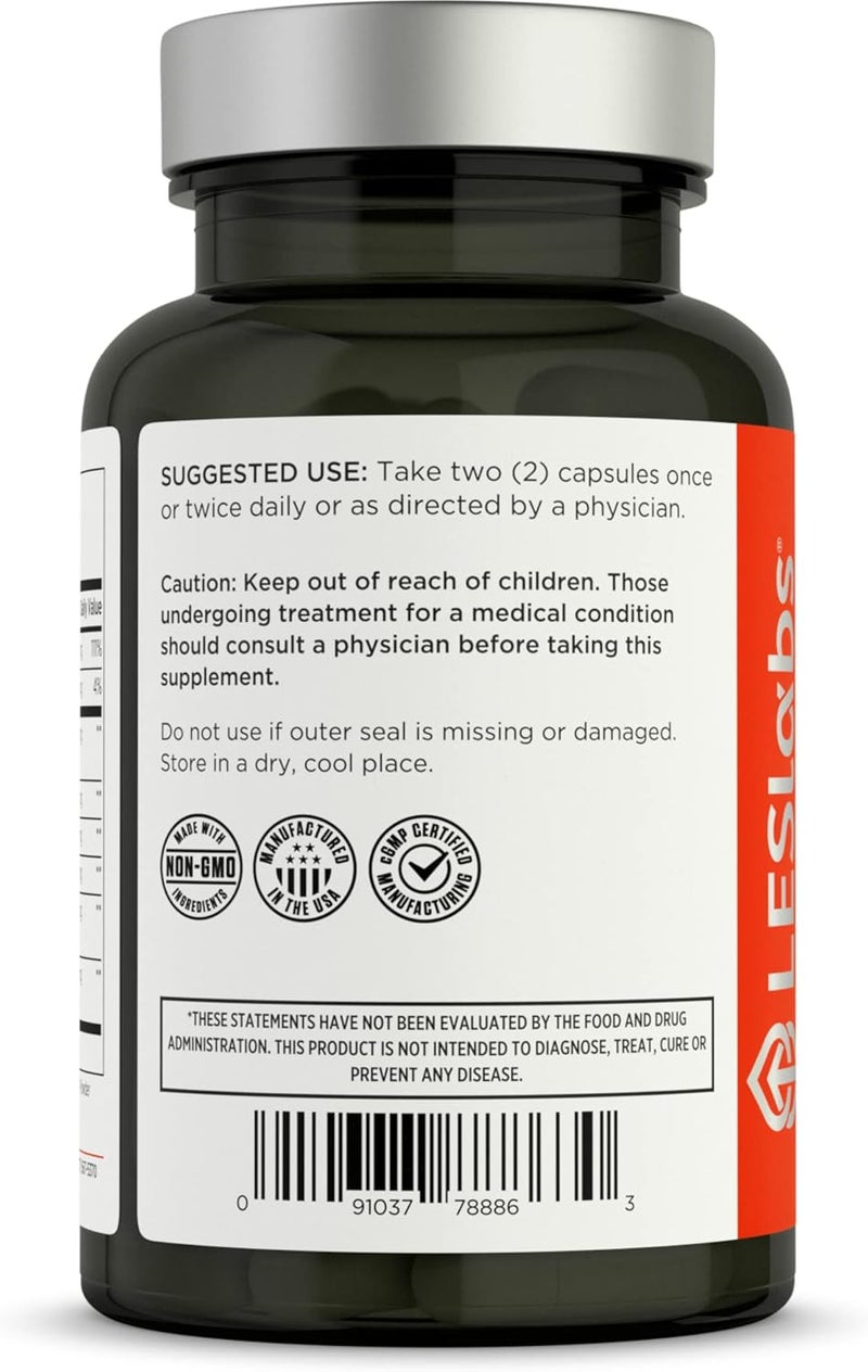 LES Labs Liver Support  Promotes Healthy Liver Function Glutathione Production  Detoxification  Milk Thistle NAC ALA  Dandelion Extracts  NonGMO Supplement  90 Capsules - Image 3