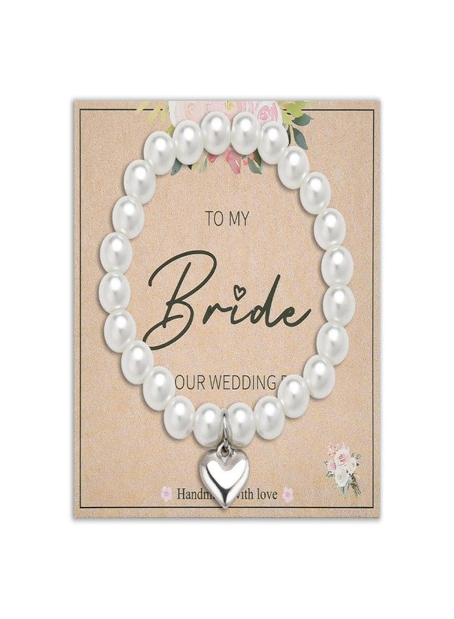 YangQian Bride Gifts for Wedding Day Bridal Bracelets for Wedding Gifts for Bride on Her Wedding Day Accessories Bracelet Pearl Bracelet for Women Bridal Keepsake Gifts for Bride Wedding Newlywed Gift for Her - Image 1