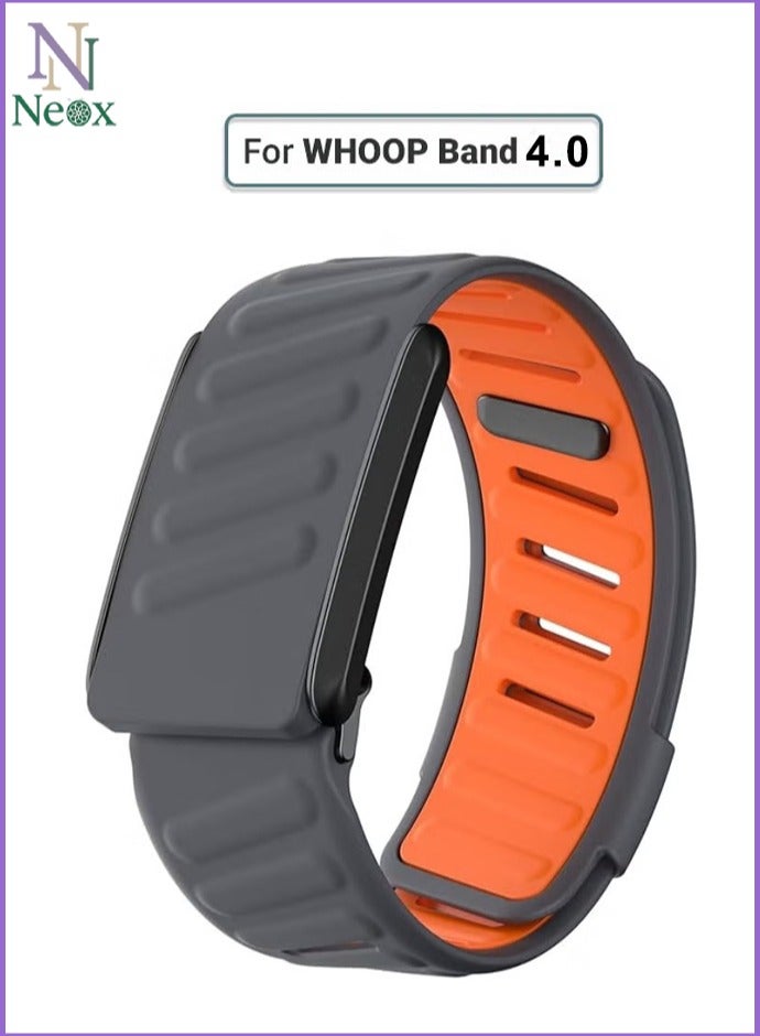 Neox Whoop Band Silicone Wristband Compatible with WHOOP Watch 4.0 Band, Soft Silicone Whoop Strap Sports Loop Strap for Men & Women, with U Shapped Connector - Image 1