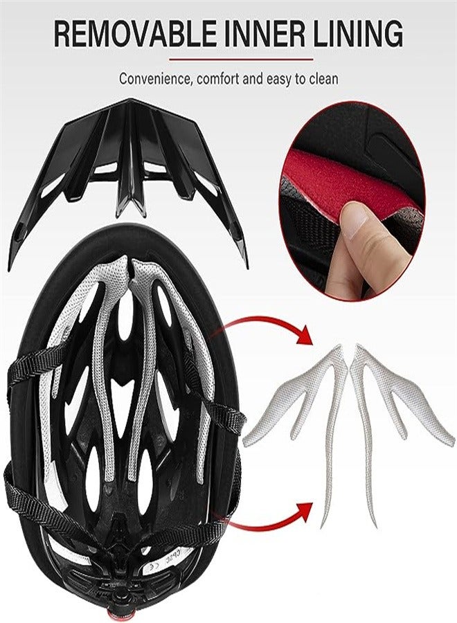 Goolsky Bike Helmet, Adult Bicycle Helmet Adjustable Size, Mountain Bike Helmets with Removable Sun Visor - Adult Road Bicycle Helmets Lightweight for Men Women Cycling - Image 3