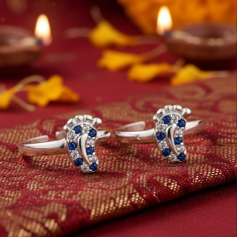 silver chest 925 Sterling Silver Toe Ring for Women Elegant Design | Adjustable Bichiya | Modern Silver Toe Rings for Girls & Womes With Certificate Of Authenticity | Chandi Bichiya Set - Image 2
