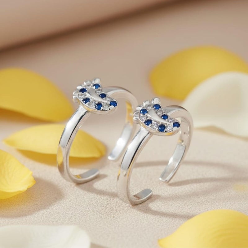 silver chest 925 Sterling Silver Toe Ring for Women Elegant Design | Adjustable Bichiya | Modern Silver Toe Rings for Girls & Womes With Certificate Of Authenticity | Chandi Bichiya Set - Image 4