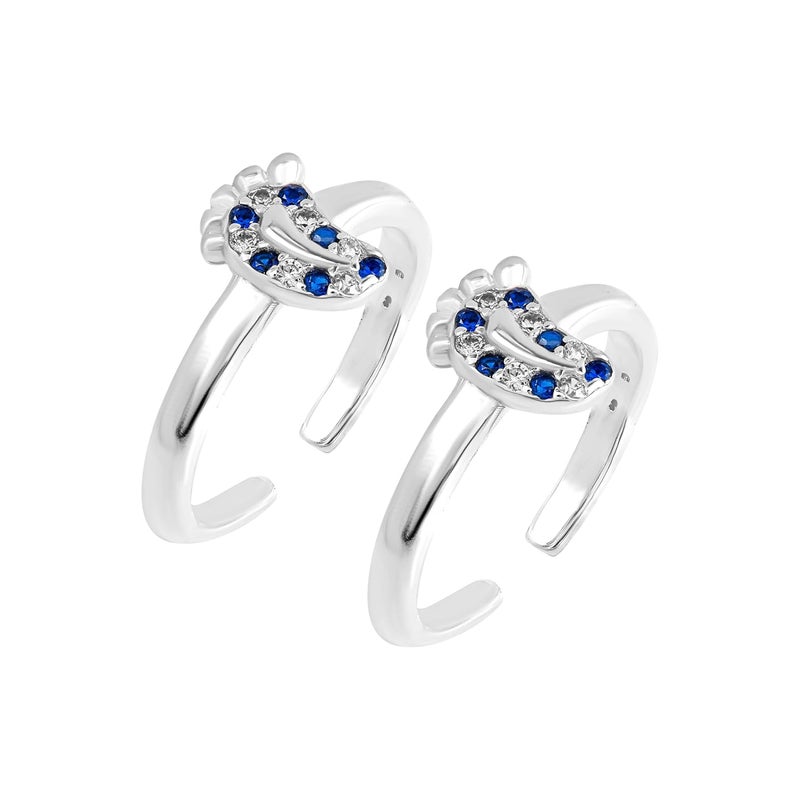 silver chest 925 Sterling Silver Toe Ring for Women Elegant Design | Adjustable Bichiya | Modern Silver Toe Rings for Girls & Womes With Certificate Of Authenticity | Chandi Bichiya Set - Image 1